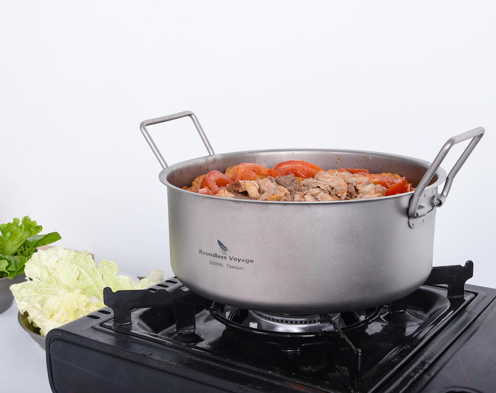 Boundless Voyage 2L induction-ready portable titanium pot