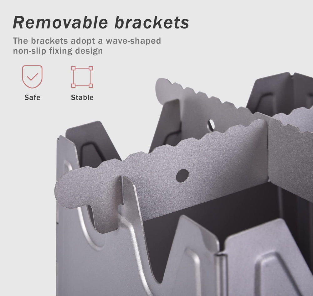 Boundless Voyage titanium stove packed for storage inside a backpack.