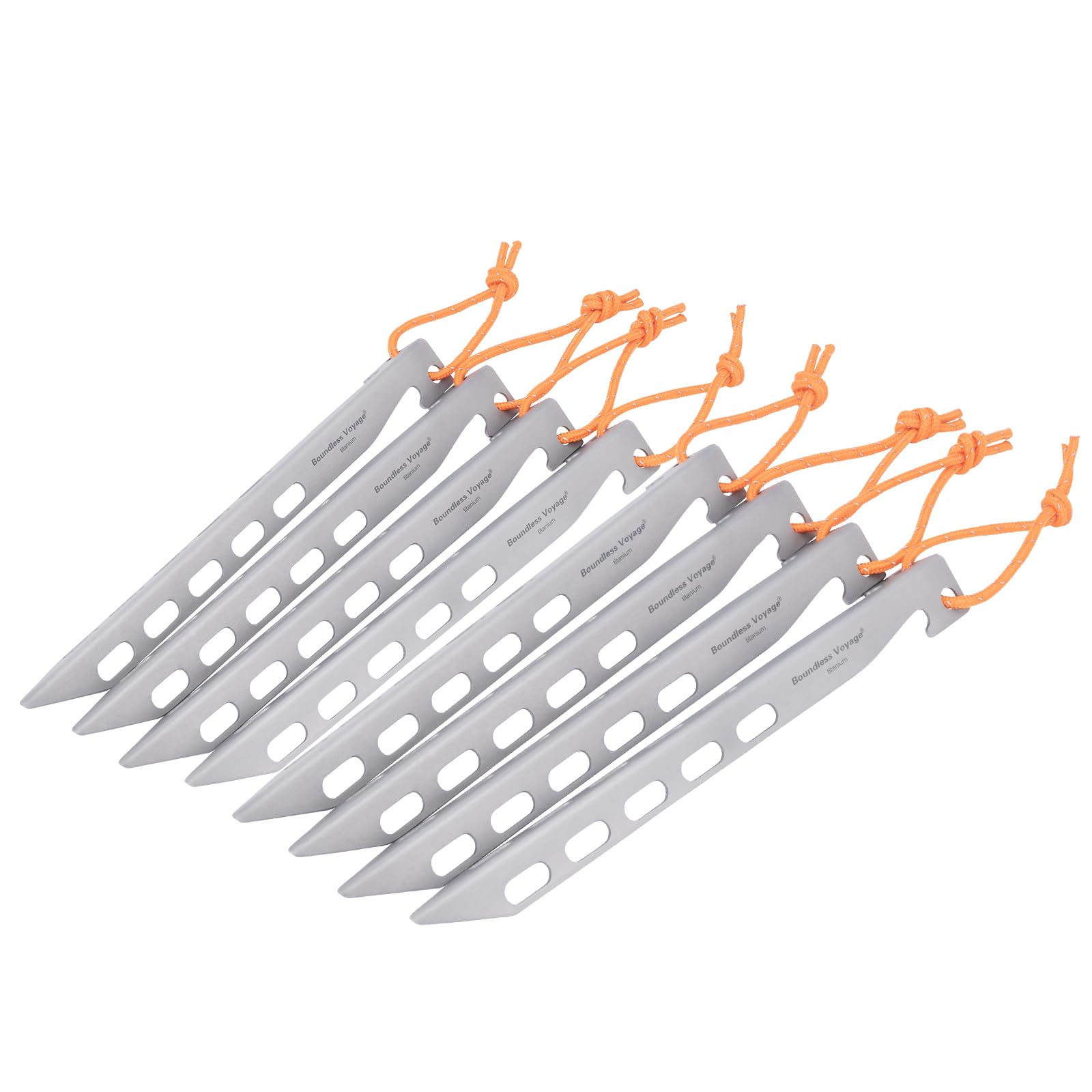 Boundless Voyage titanium tent pegs 200mm for secure anchoring in soft ground