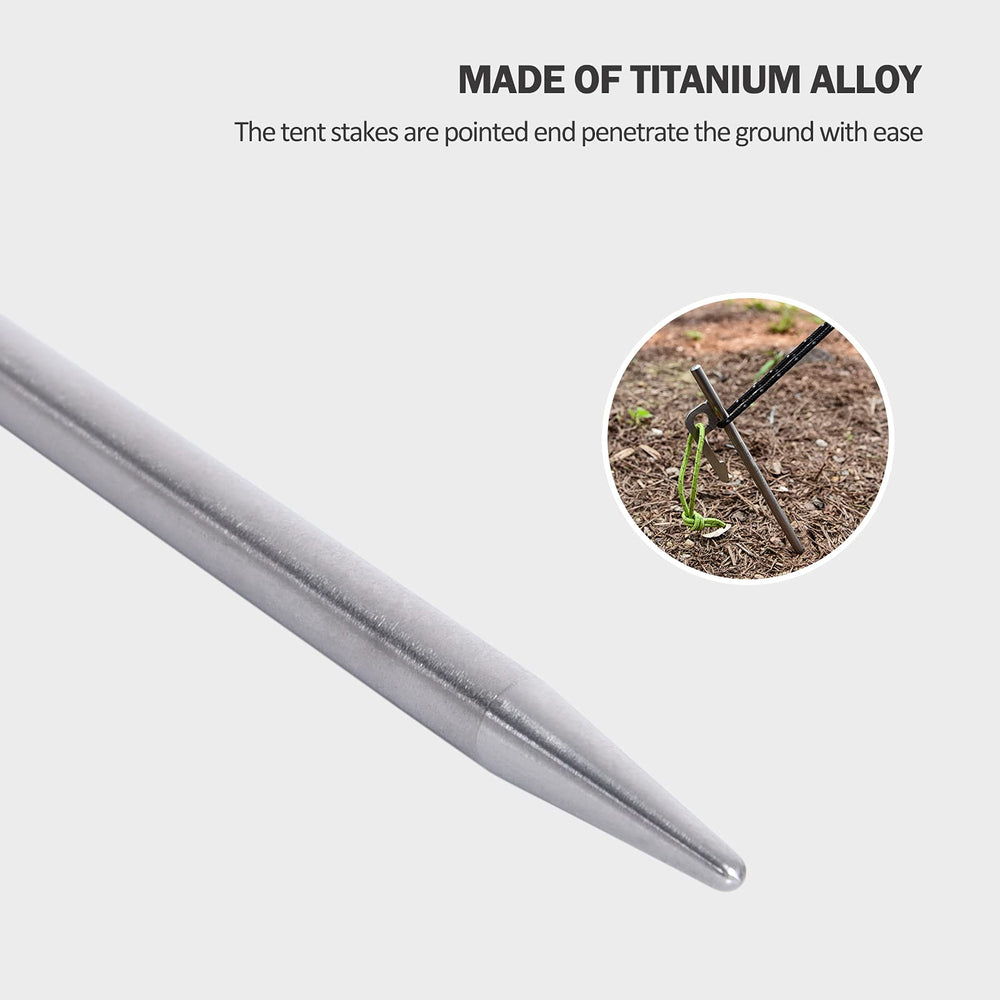 Boundless Voyage titanium tent pegs suit canopies tarps and shelter setups.