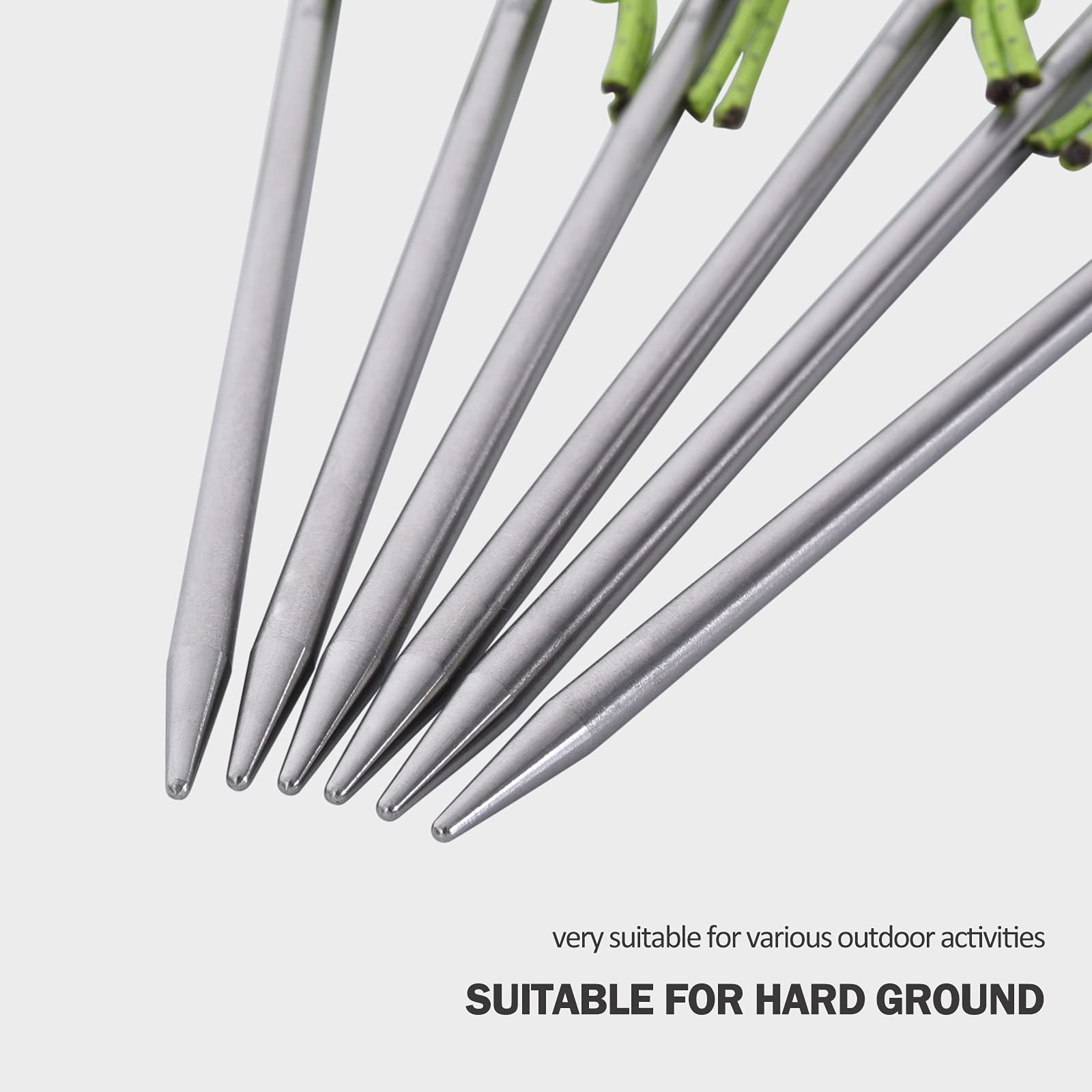 Boundless Voyage titanium tent pegs rustproof surface stays sleek in moisture.