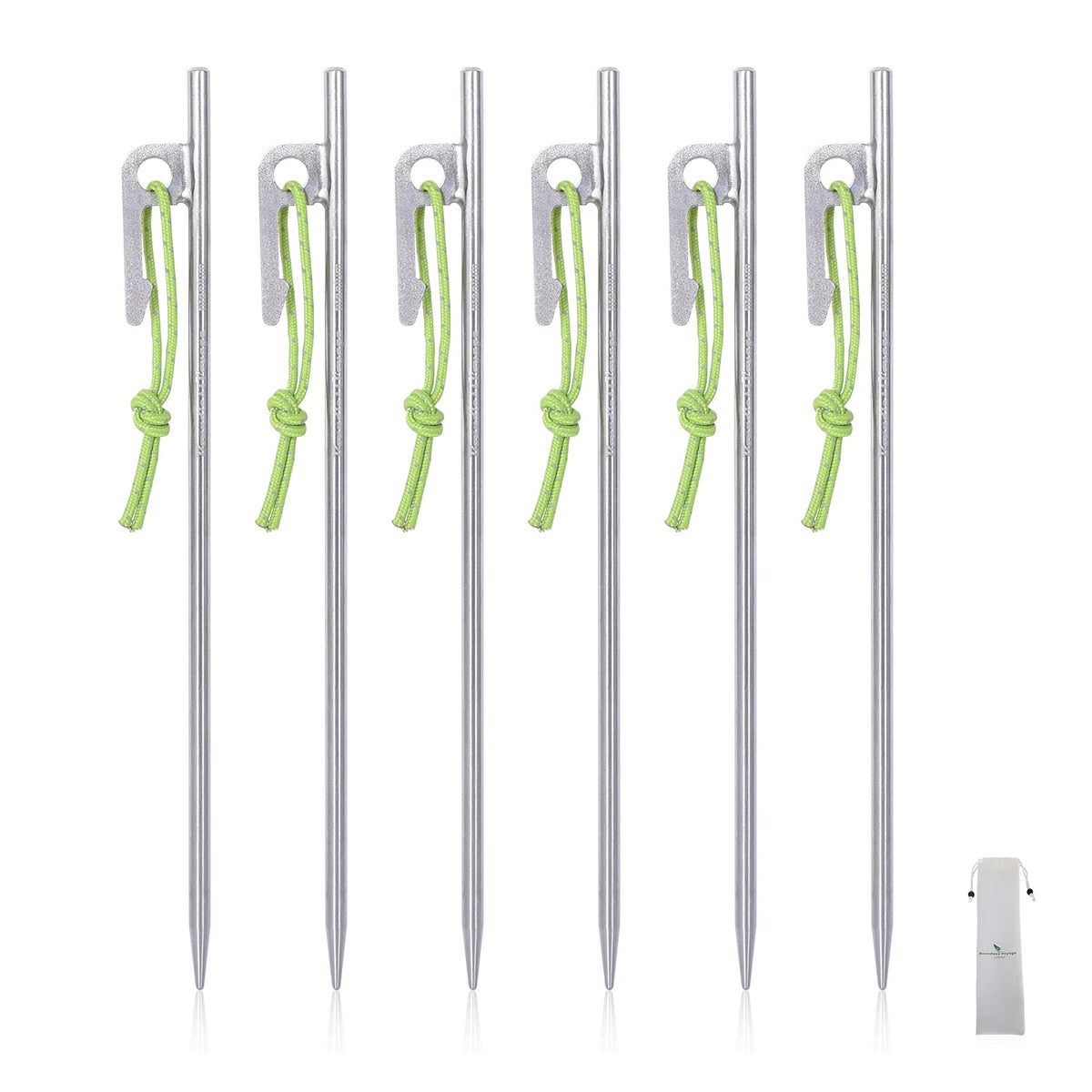 Boundless Voyage titanium tent pegs tip aids easy ground penetration and secure setup.