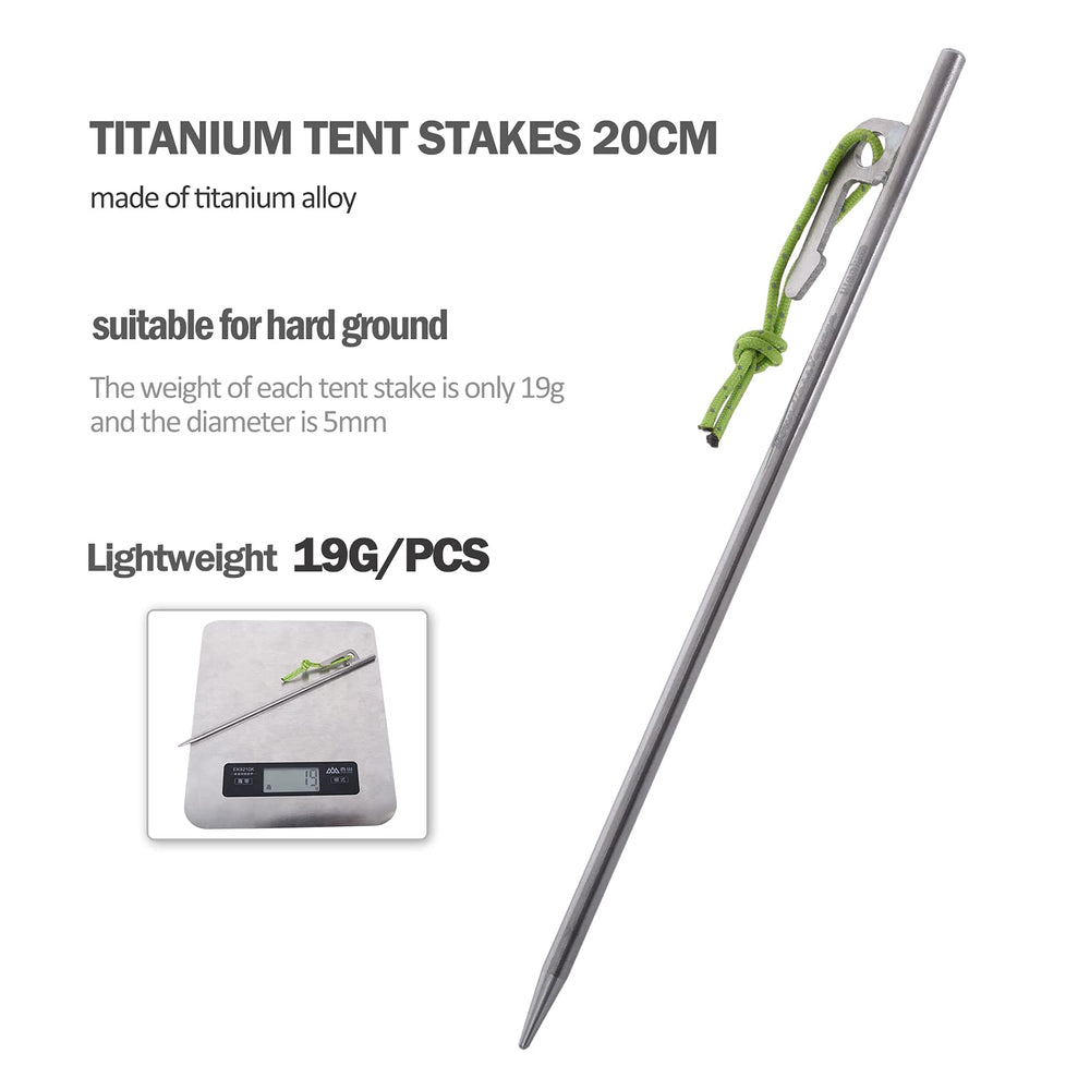 Boundless Voyage titanium tent pegs provide wind-resistance for steadier shelter.