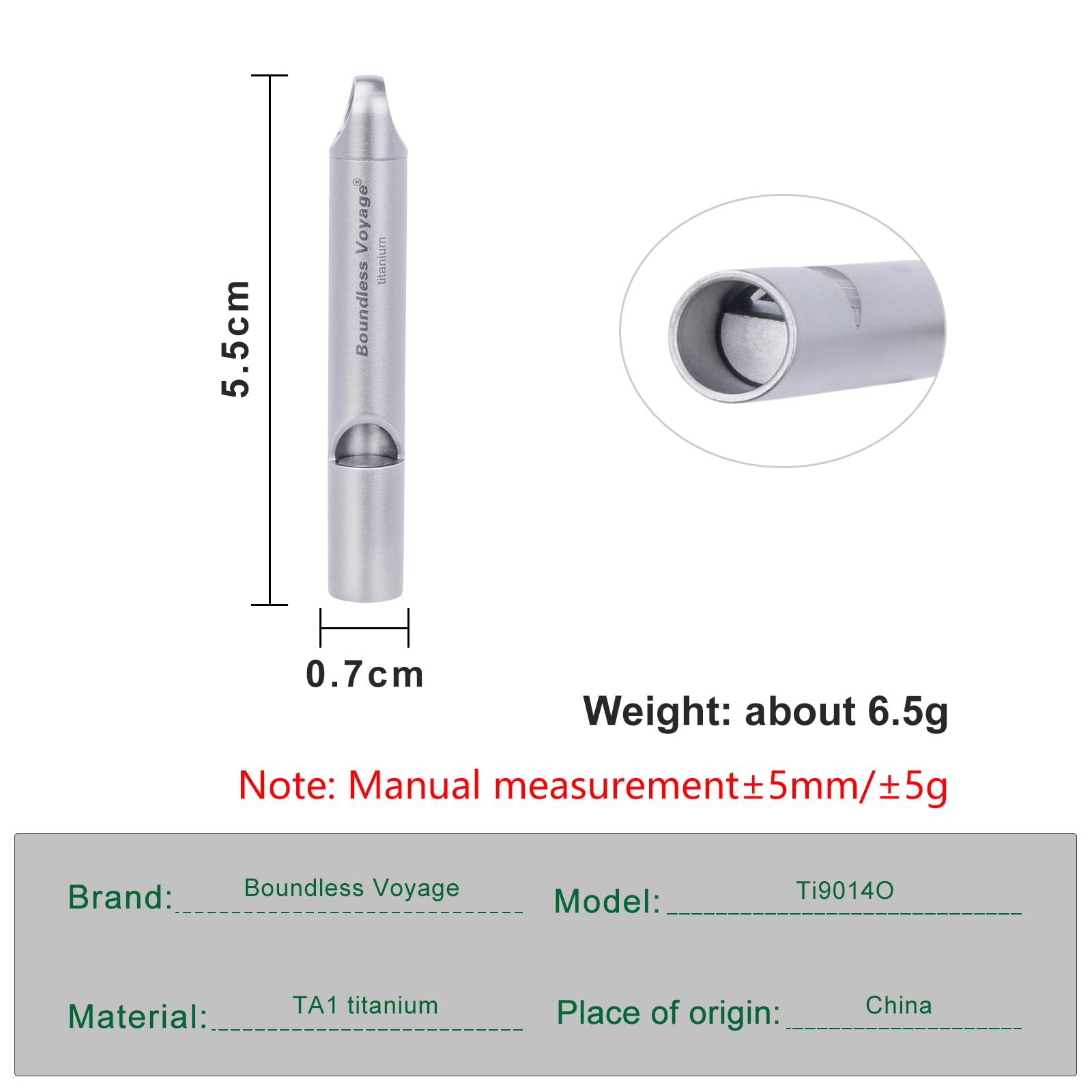 Boundless Voyage 120dB emergency whistle ready to signal in outdoor emergencies