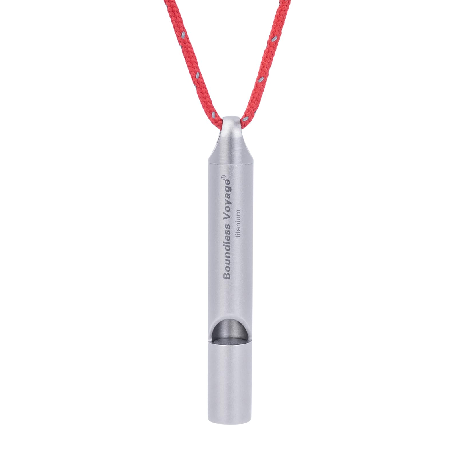 Boundless Voyage titanium whistle with lanyard for quick SOS signaling