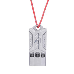 Boundless Voyage titanium whistle with lanyard attachment for easy access during hikes