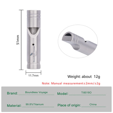 Close-up of Ti9018 with lanyard attachment for quick reach