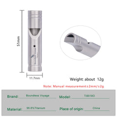 Close-up of Ti9018 with lanyard attachment for quick reach