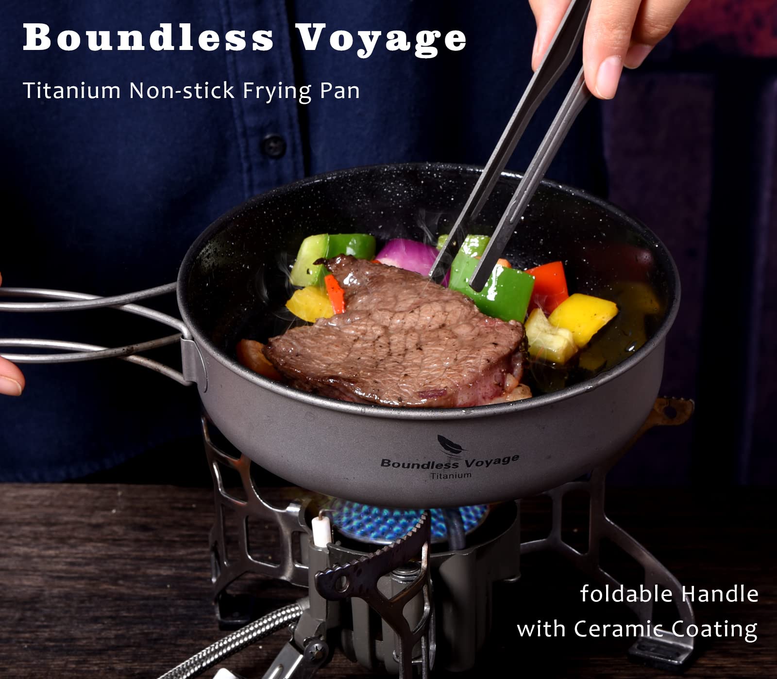 Boundless Voyage ultra-light 124g pan for backpacking without weighing you down.