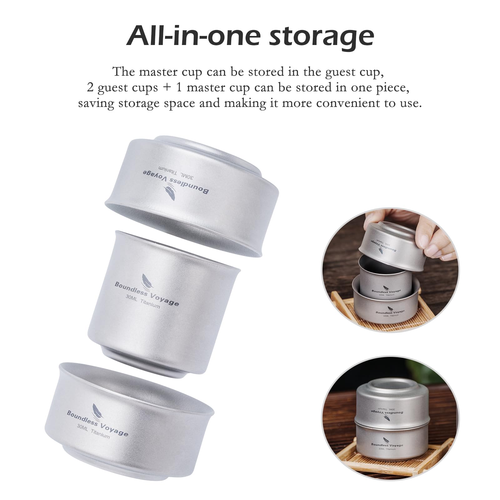 Boundless Voyage ultralight teacup designed for backpacking and travel.