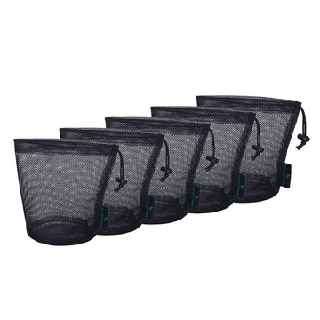Boundless Voyageo nylon mesh bag set closeup showing lightweight travel storage.