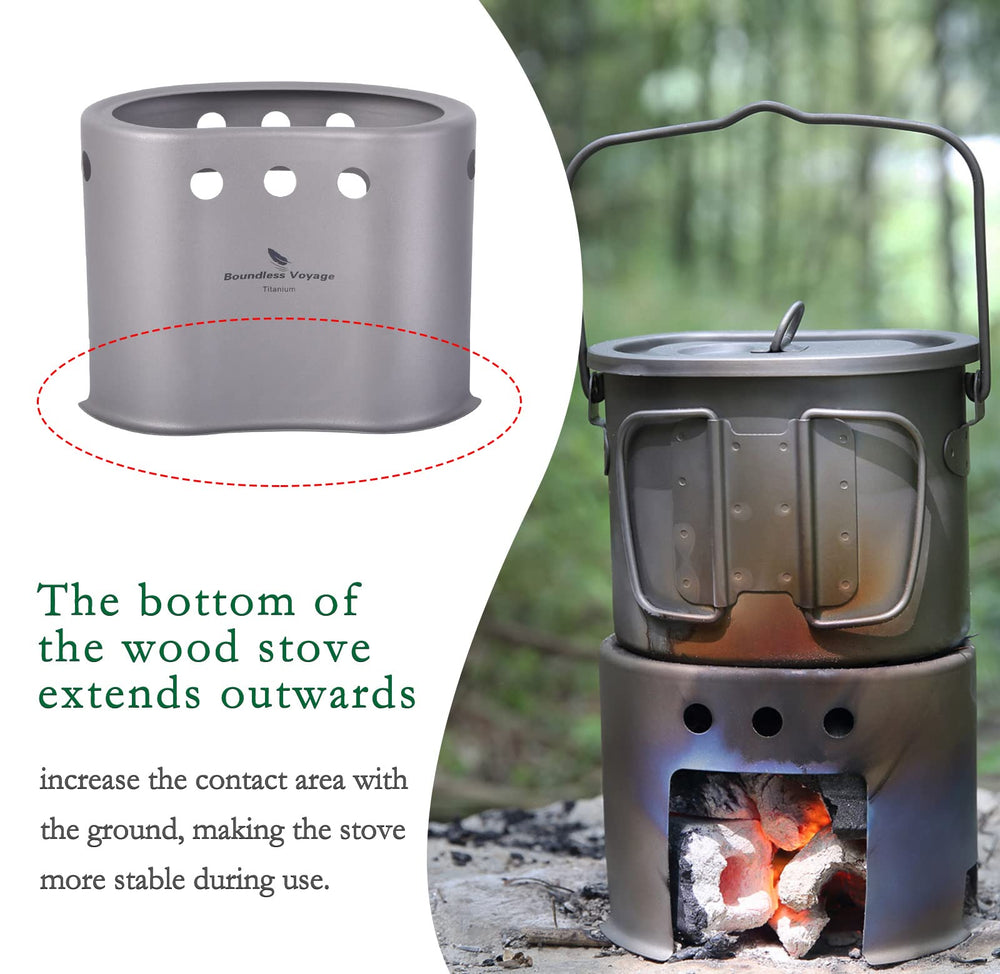 Boundless Voyage pot on stable ground during outdoor cooking.