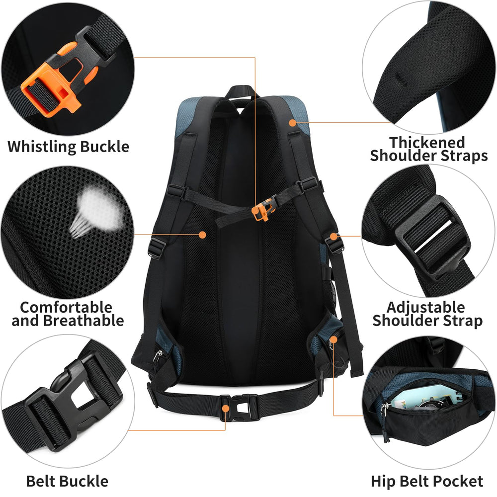 BOVIP 40L chest buckle includes survival whistle for emergencies