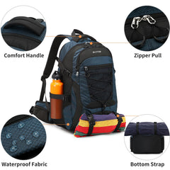 BOVIP 40L front and side pockets offer quick access and organization