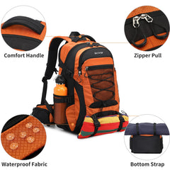 BOVIP 40L hiking backpack lightweight option for all-day carry