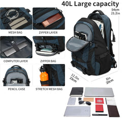 BOVIP 40L main compartment with laptop sleeve for organized gear