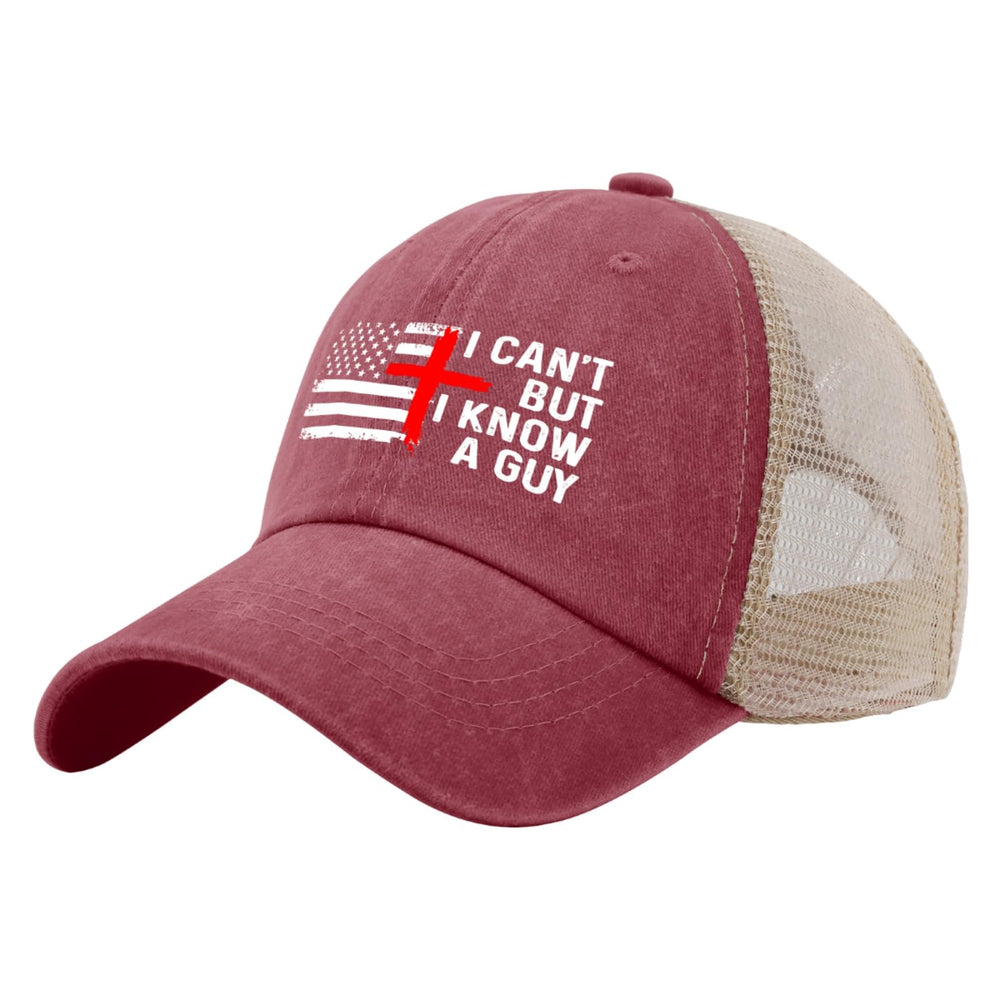 BOVONI Dad Hat I Can't But Know An Guy front view showcases bold retro design