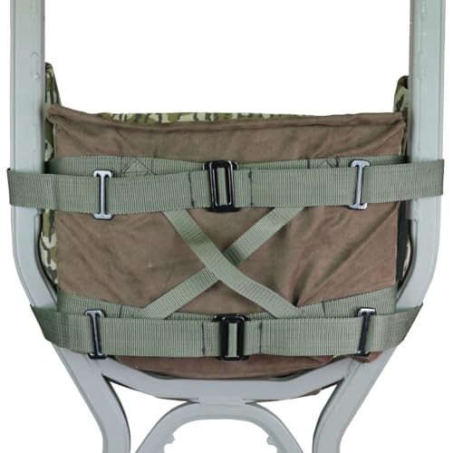 Seat raised for full clearance during bow hunting