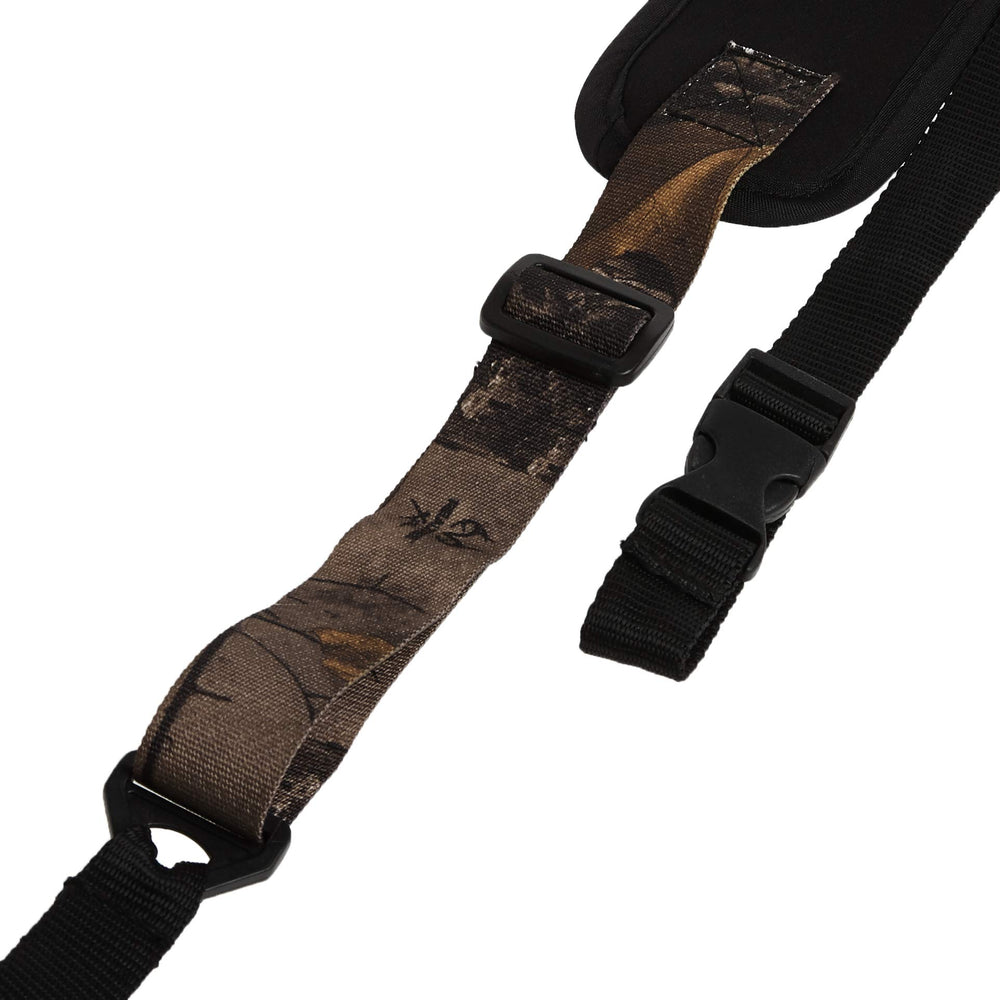 Bow sling showing quick-release buckles for fast access