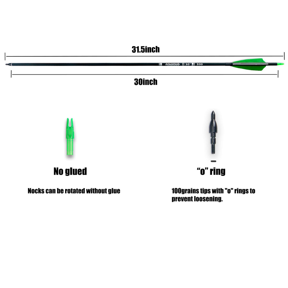 BOWSOUL 4in turkey-feather fletching improves flight accuracy and visibility