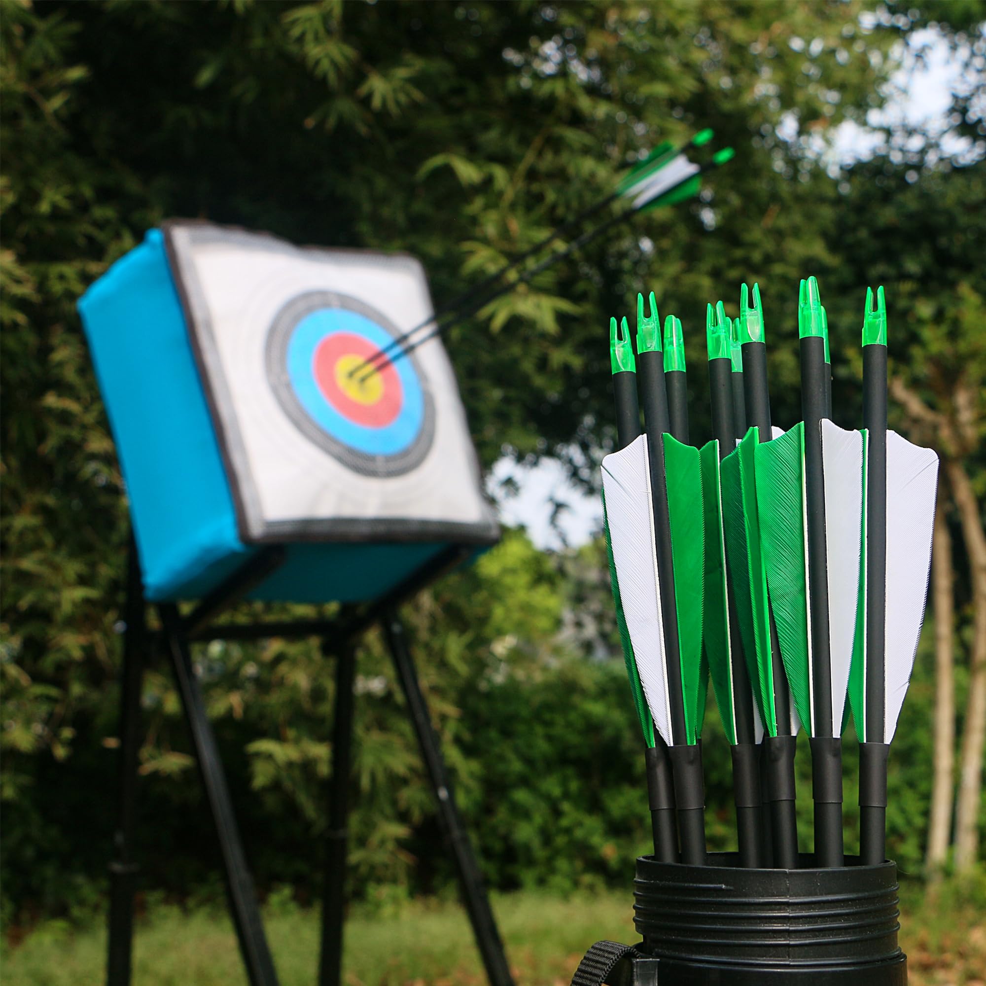 BOWSOUL pack includes 12 arrows with 6 nocks for quick setup