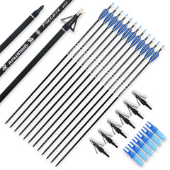 BOWSOUL carbon arrow shaft 31.5 inches for stable flight and precision.