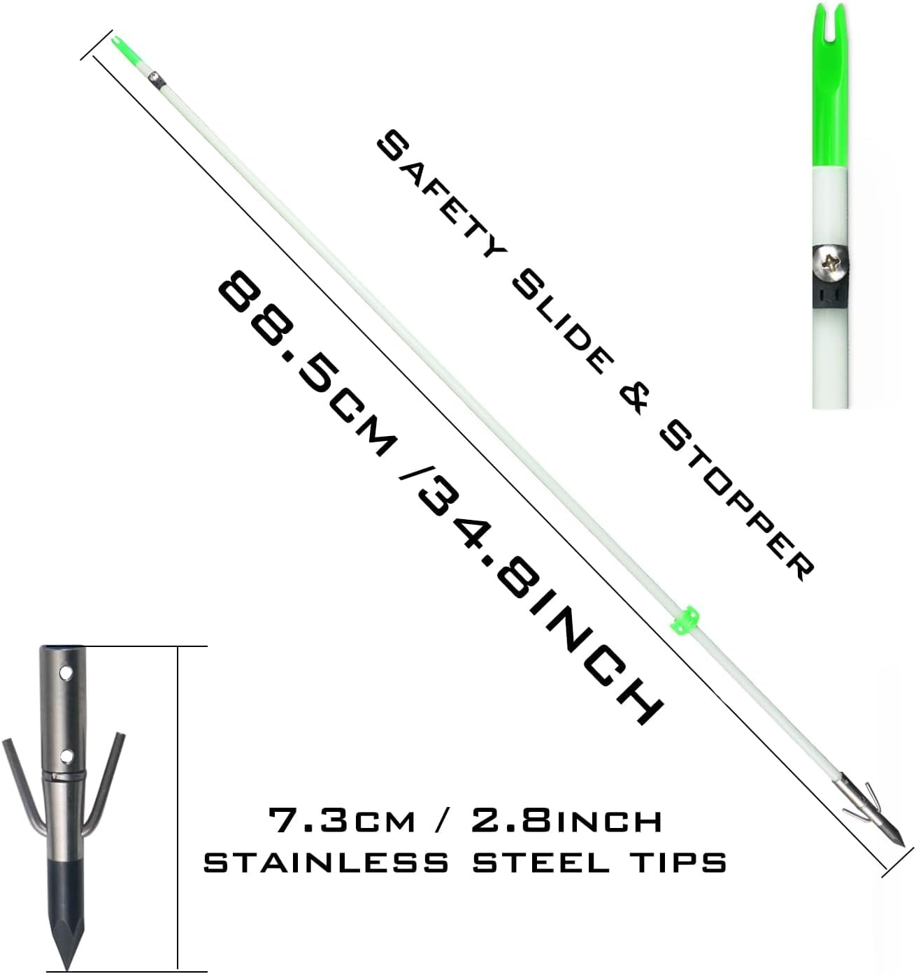 BOWSOUL stainless broadhead provides durable penetration on targets