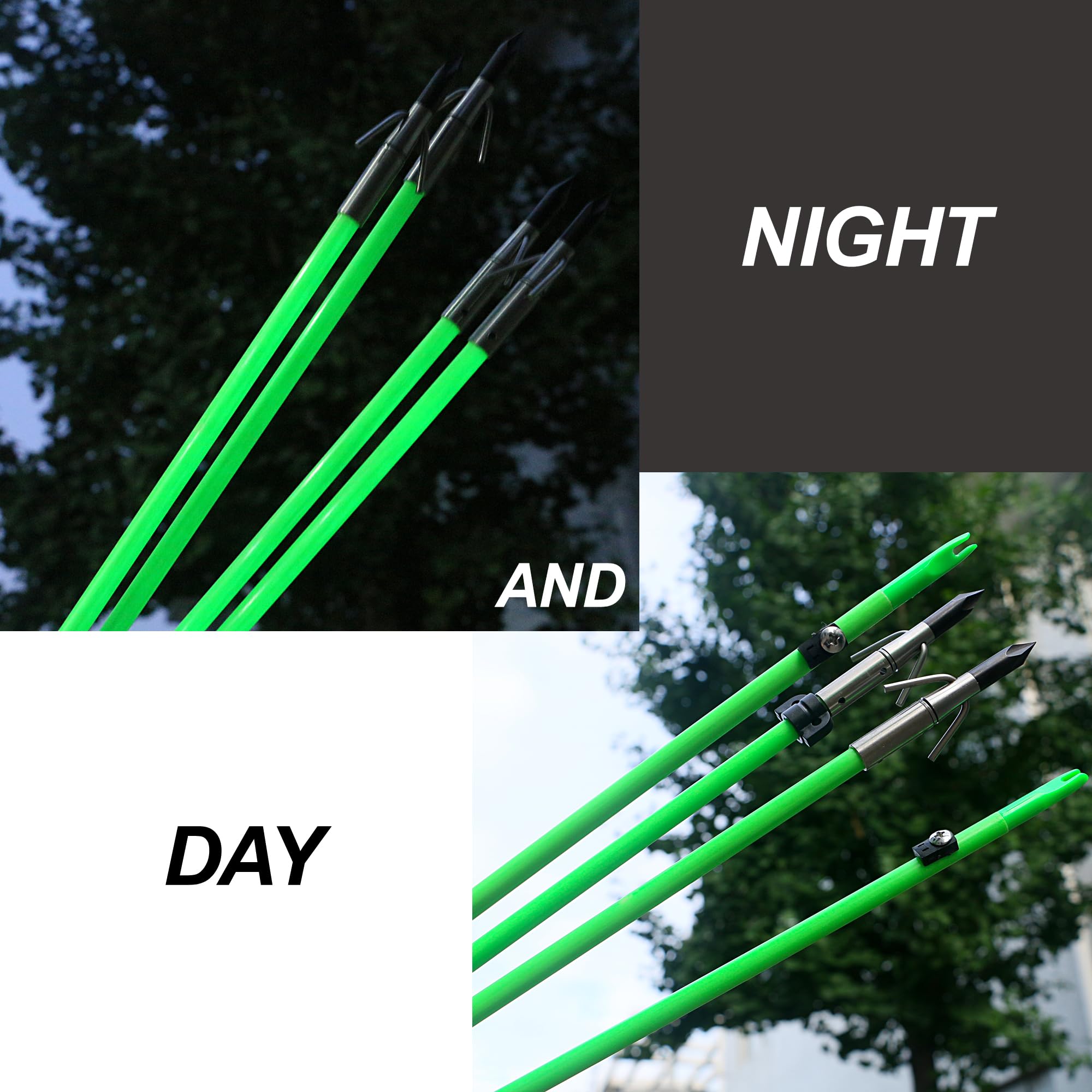 BOWSOUL 8mm diameter bowfishing arrows for stable shots.