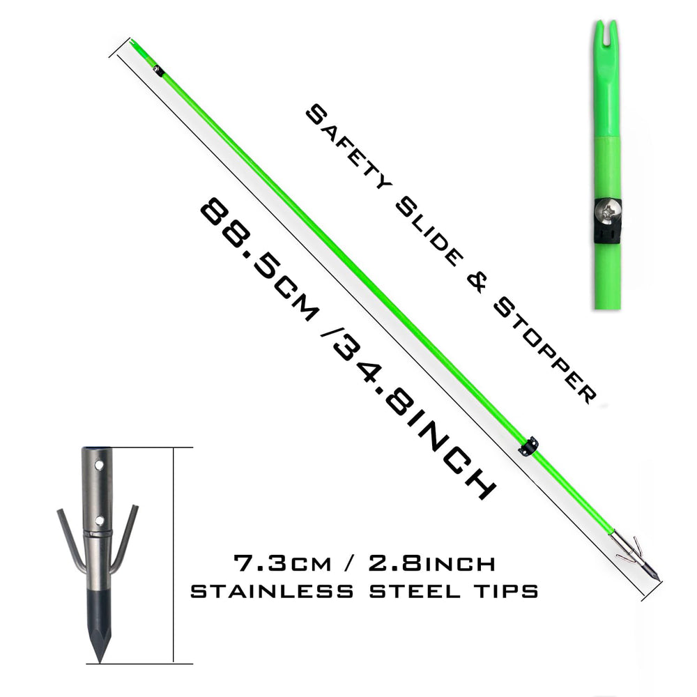 BOWSOUL safety slides improve archery accuracy in bowfishing.