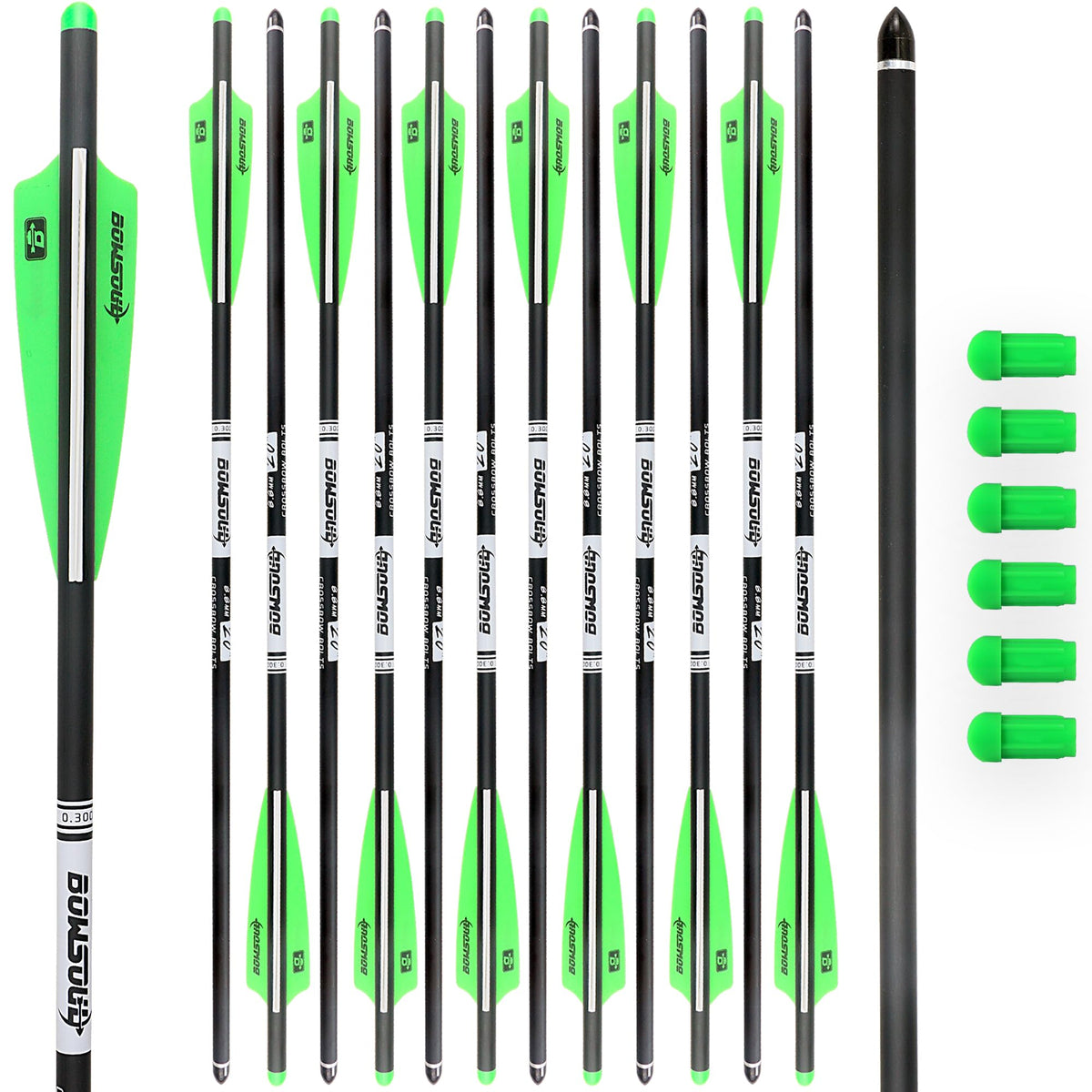 BOWSOUL crossbow bolts 20inch pack ready for field testing with consistent flight