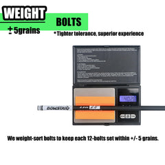 BOWSOUL crossbow bolts 4inch vanes for enhanced stability in flight