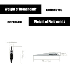 BOWSOUL bolts utilize replaceable 125-grain heads for versatile hunting setups.