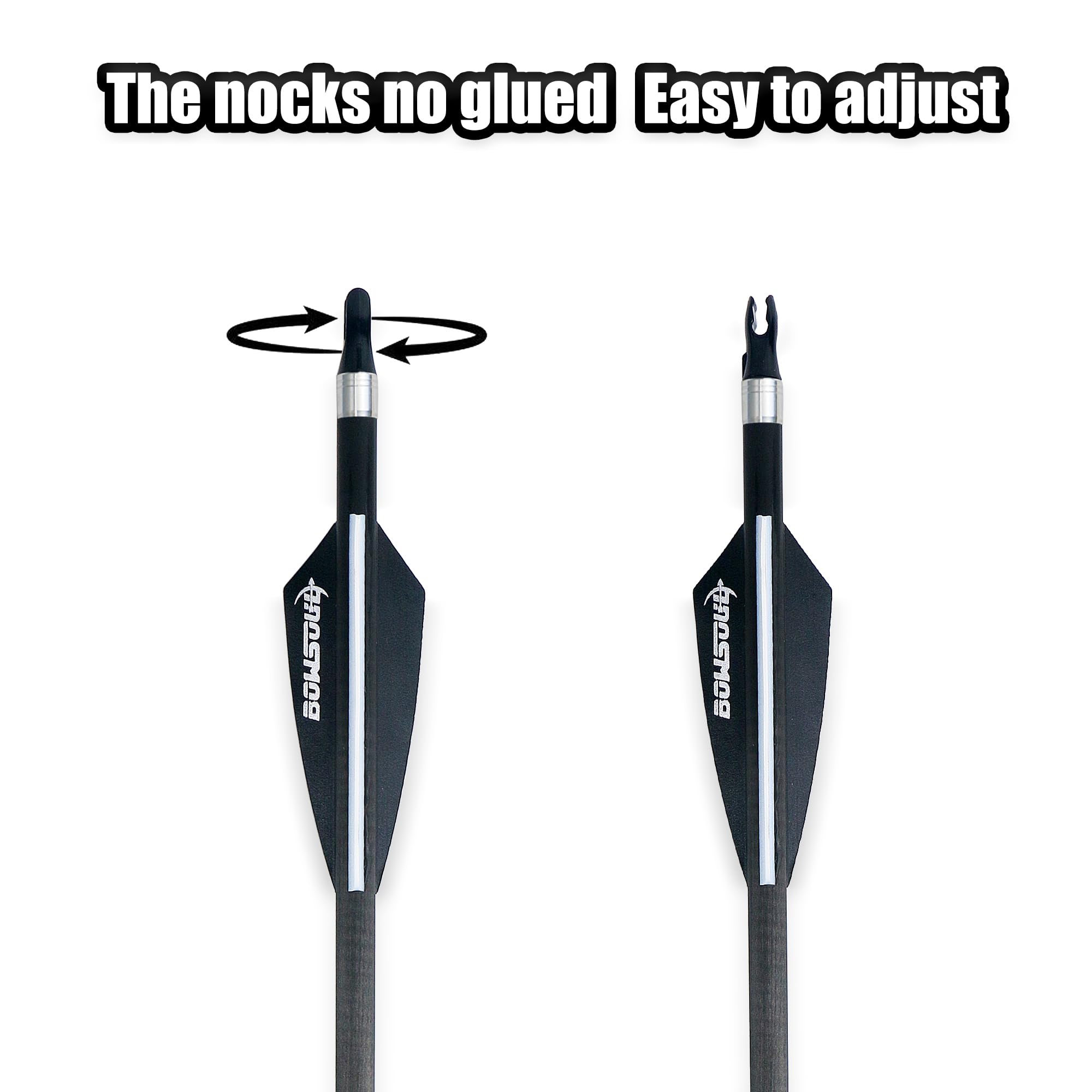 BOWSOUL vanes close-up displays 2.75 inch height for stability.