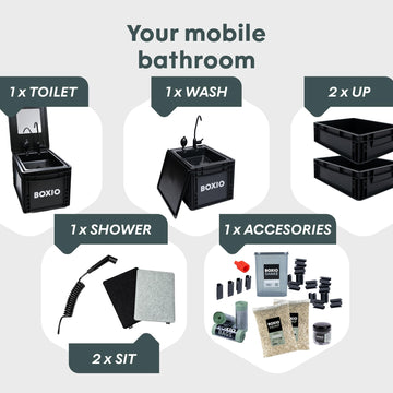 BOXIO Toilet Max+ compact unit for outdoor use