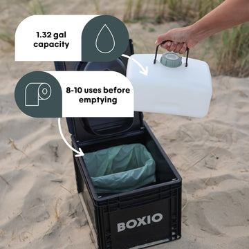 BOXIO Toilet MAX+ urine canister with lid for odor control