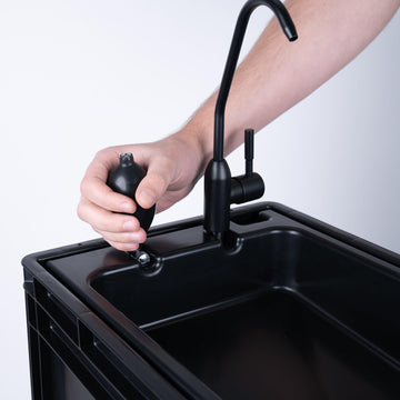 BOXIO Wash recycled-plastic construction supports eco-conscious outdoor use