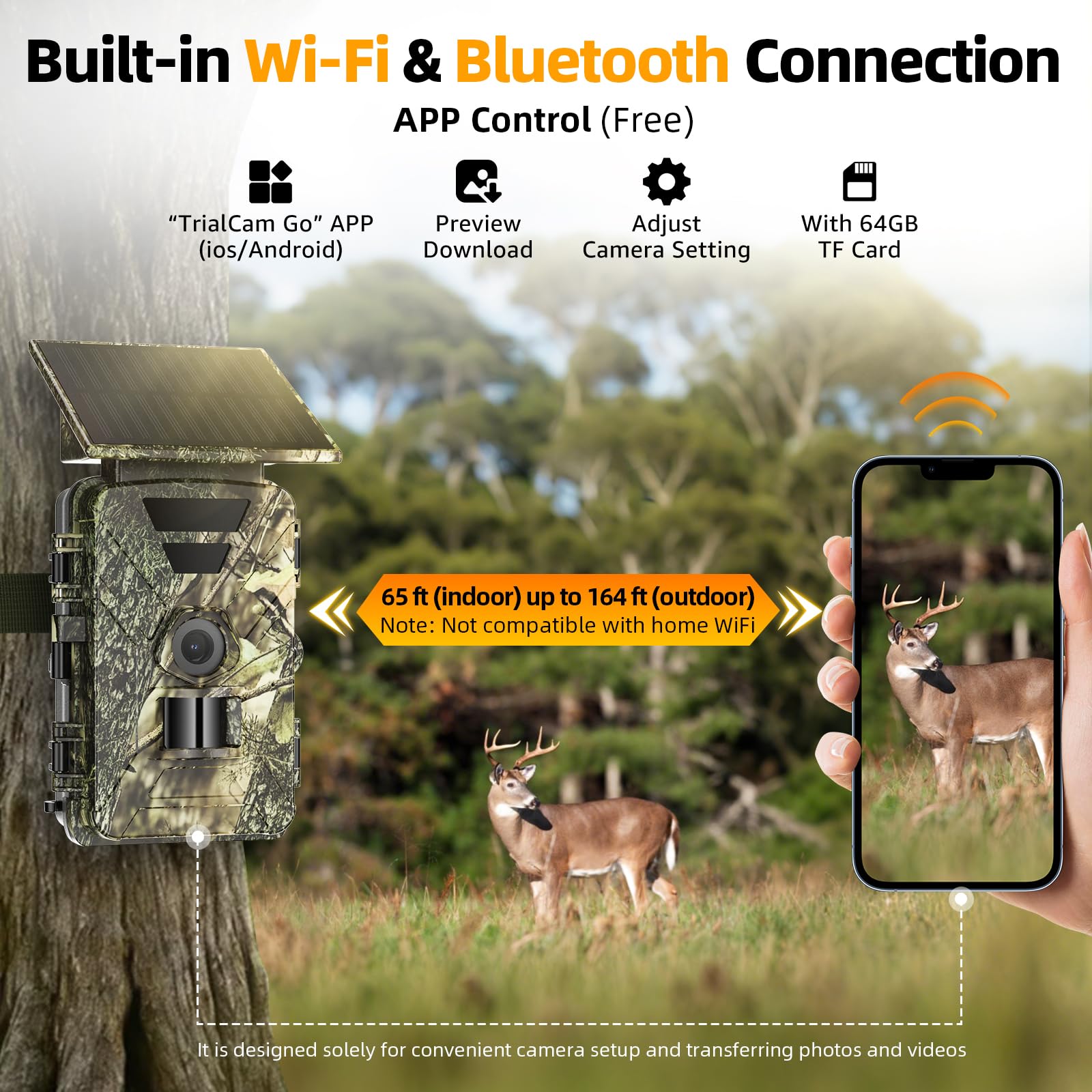 BoxLegend Trail Camera night vision view with 85 ft range for wildlife detail.