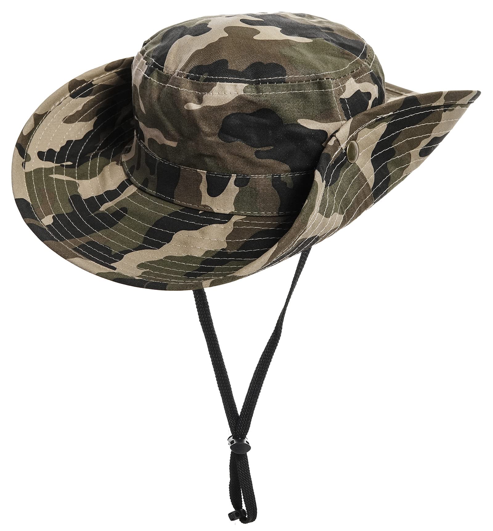 Foldable, tear-proof fabric with wide brim