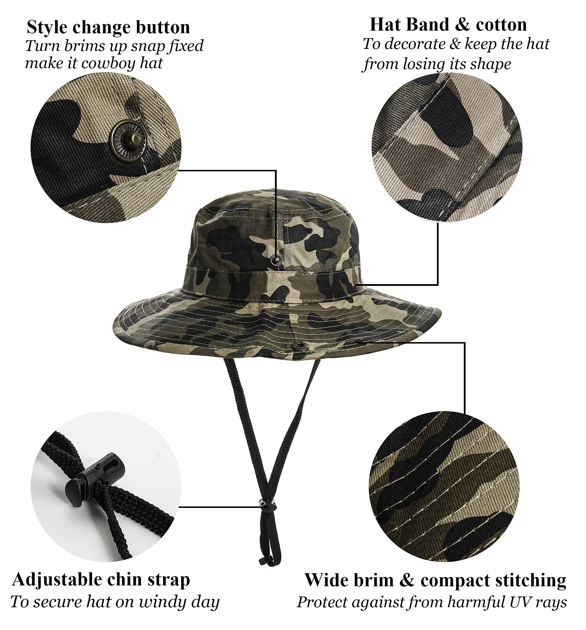 Foldable, soft camouflage hat