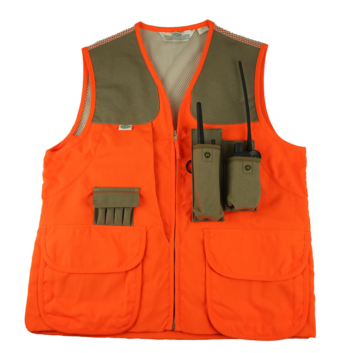 Boyt Harness PRO150 dog handler vest orange, front view, easy-access pockets for gear.
