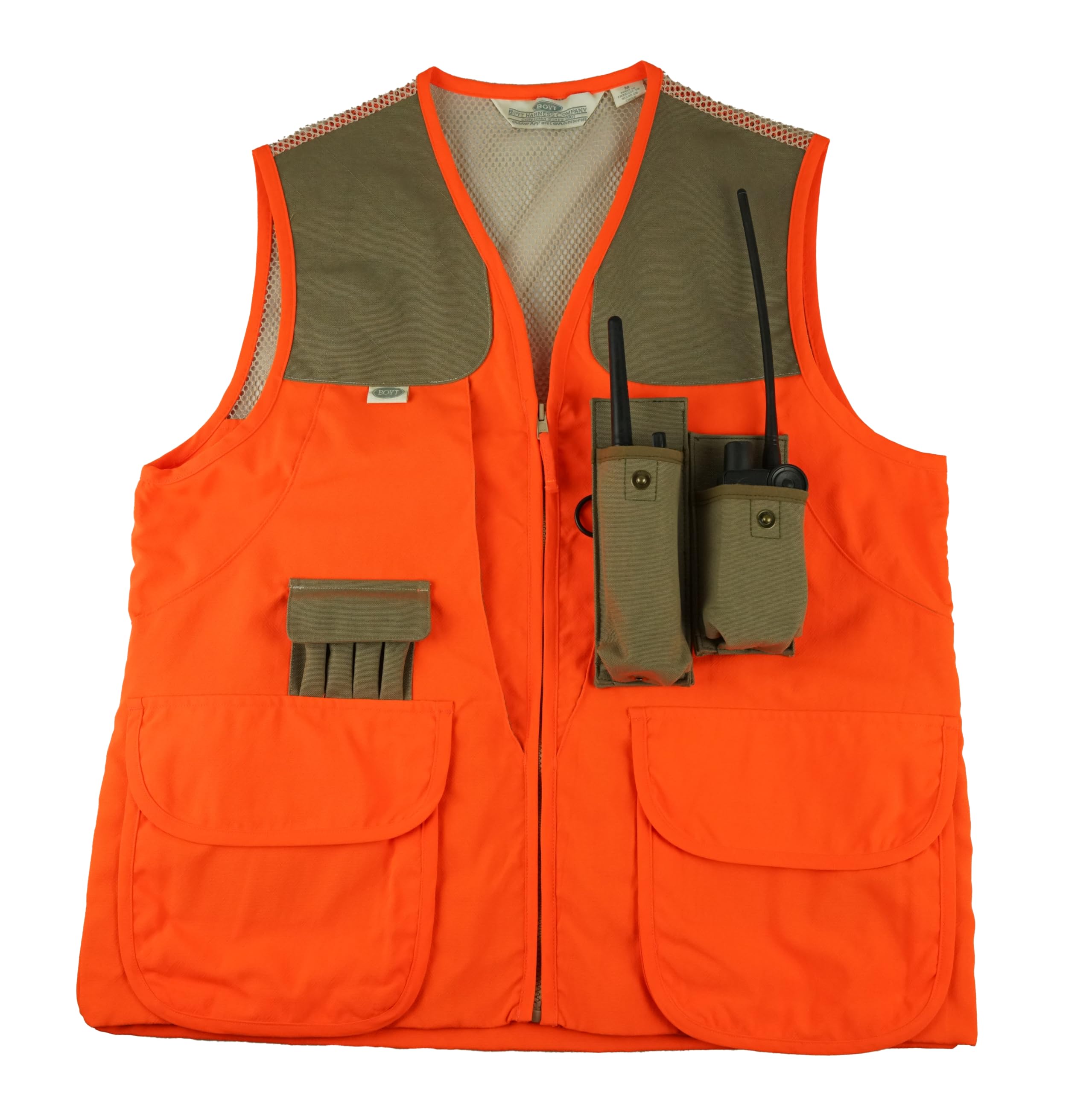 Boyt Harness PRO150 vest in orange, front view for quick access and rugged field use.
