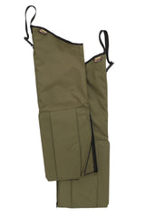 Boyt Harness Rattler Scaletech chaps, front view, highlighting overlap protection for snake-prone terrain.