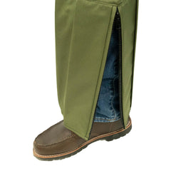 Boyt Harness Rattler Scaletech chaps, zipper and strap detail, easy on over boots.