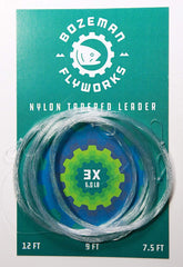 Bozeman FlyWorks tapered leader set ready for trout presentations.