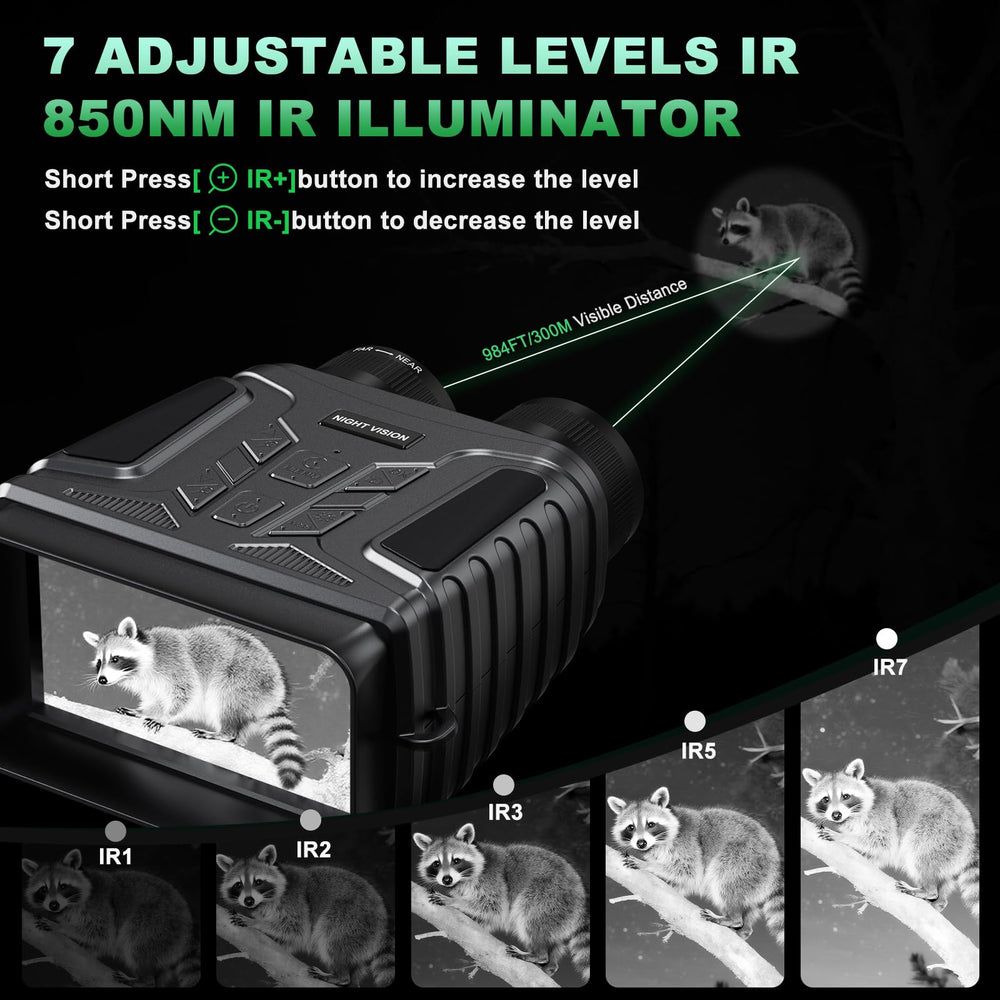 Bozily night vision goggles use a 4000mAh battery for longer watching sessions.