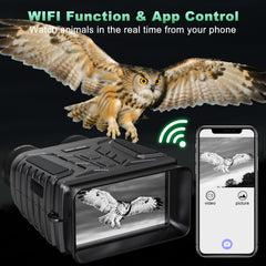 Bozily night vision goggles capture 4K video and 40 MP photos for detailed night footage.
