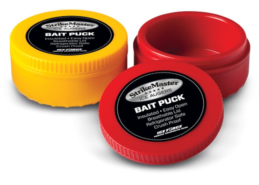 Strike Master Bait Puck BP-1 - Yellow and Red Insulated Bait Container