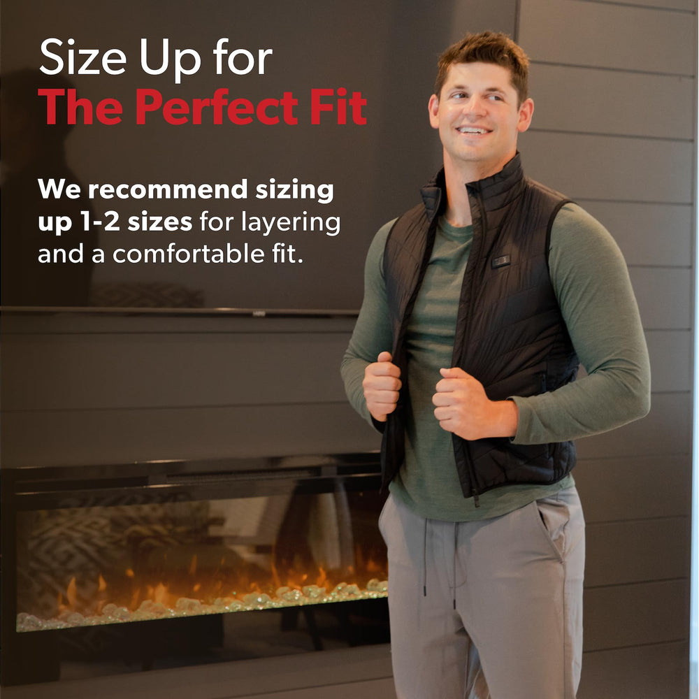 BraceAbility heated vest suits outdoor activities like golf and hiking