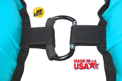 Bradley river tube with micro-mesh bottom allows water through while keeping debris out.