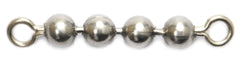 Brad's chain swivels 15-pack in black, 1/8-inch, 4-bead design for smooth rotation.